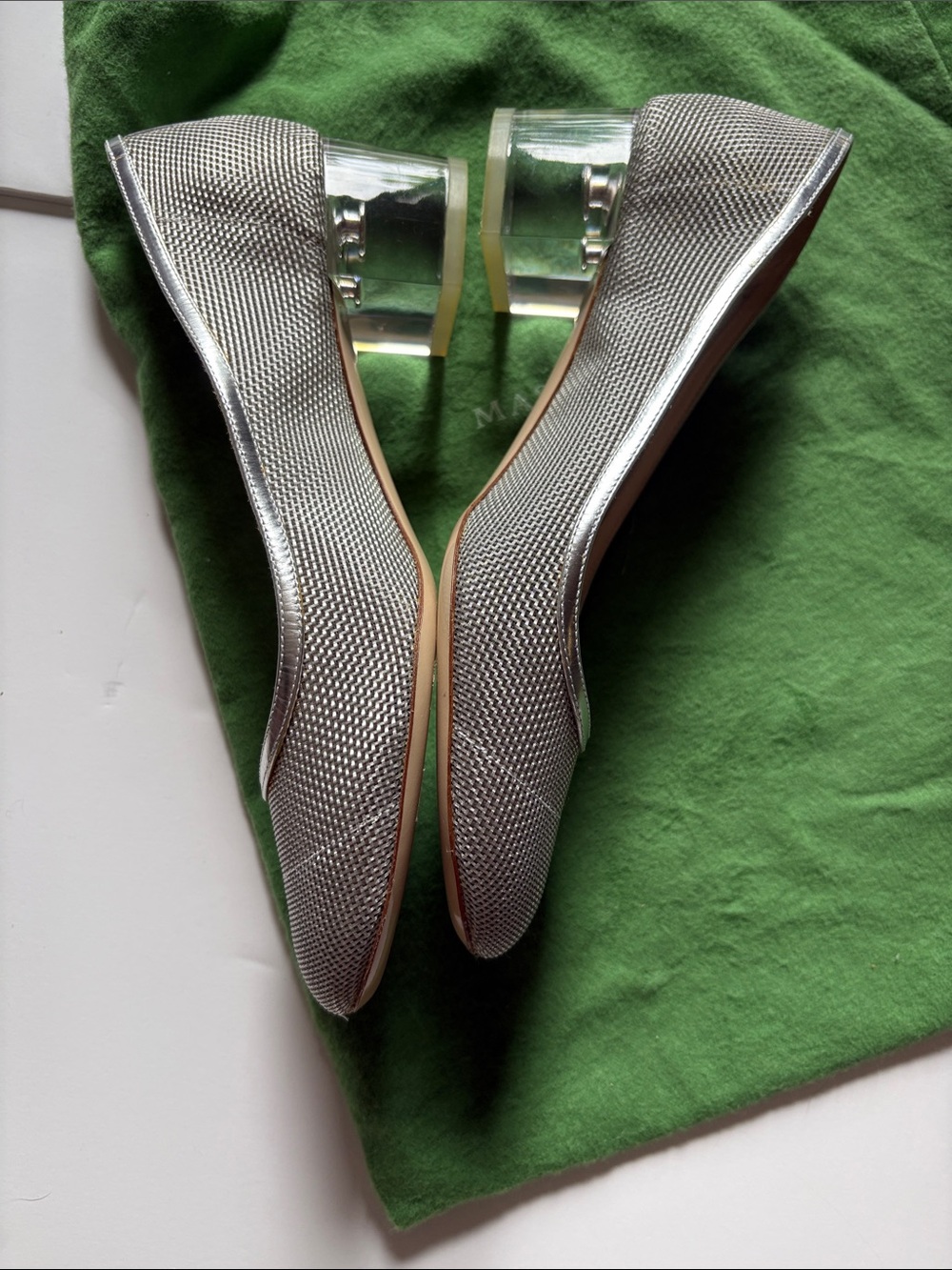 Gorgeous Ann Mashburn Acrylic heel pumps